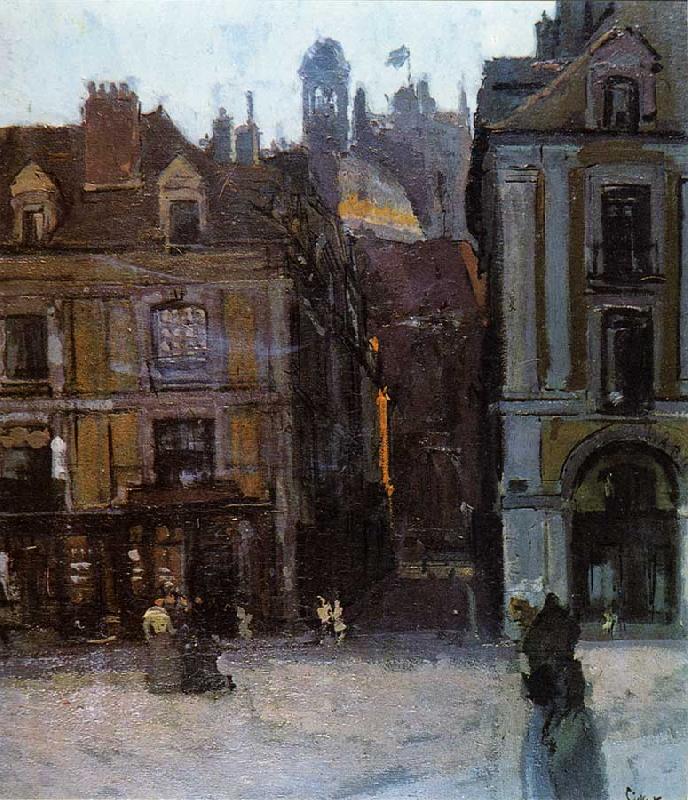 Walter Sickert The Quai Duquesne and the Rue Notre Dame, Dieppe France oil painting art
